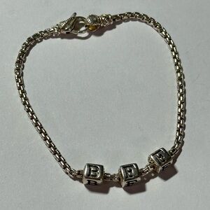 ‘BFF’ Friendship Bracelet 925 Chunky Sterling Silver JAI John Hardy Chain